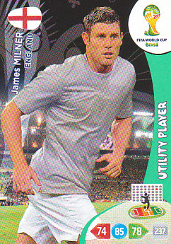 James Milner England Panini 2014 World Cup Utility Player #135